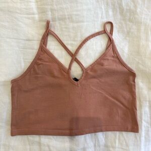 Streetwear Society Pink Strappy Crop Top